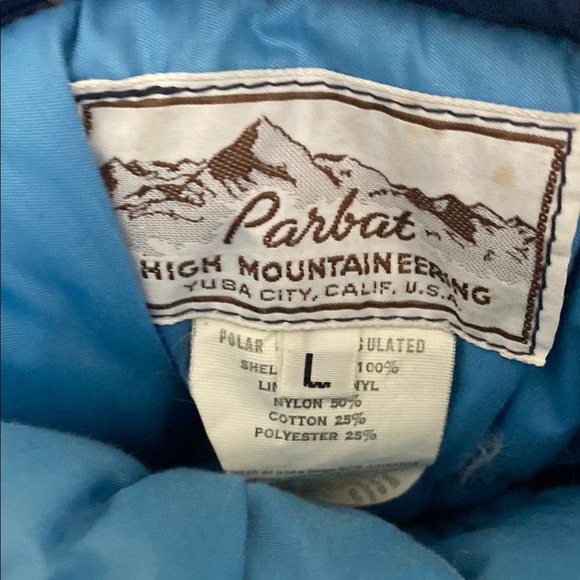 Vintage Parbat High Mountaineering Camp Blue Polar Guard Insulated Boot sz Large - Picture 5 of 11